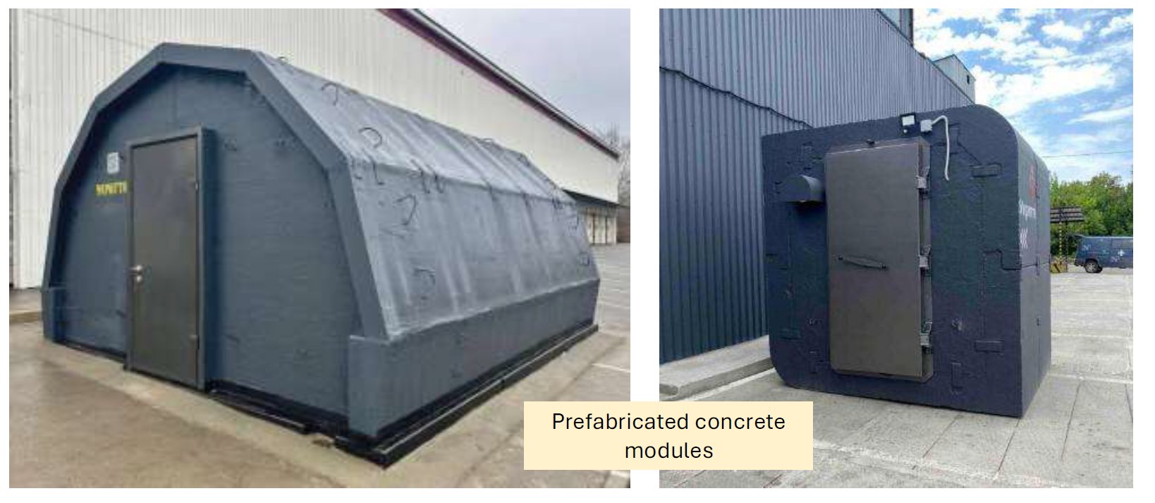 MIJAN-7 — prefabricated concrete arched shelter